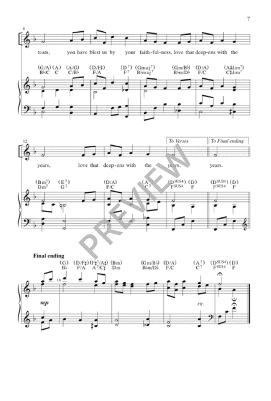 Love That Deepens with the Years - SAB edition 3-Part scores gallery preview page 8