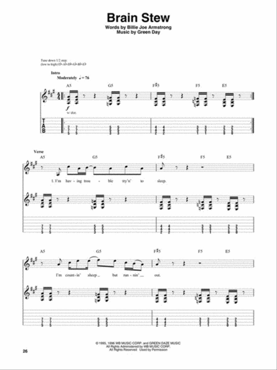Green Day Electric Guitar scores gallery preview page 4