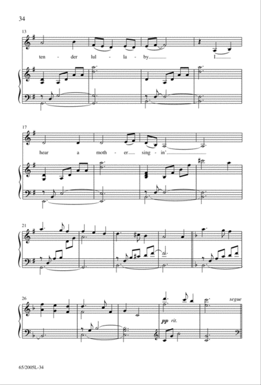 I Hear the Prophet Callin' 4-Part scores gallery preview page 35