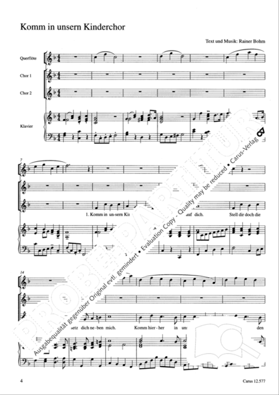 Komm in unsern Kinderchor 2-Part scores gallery preview page 5