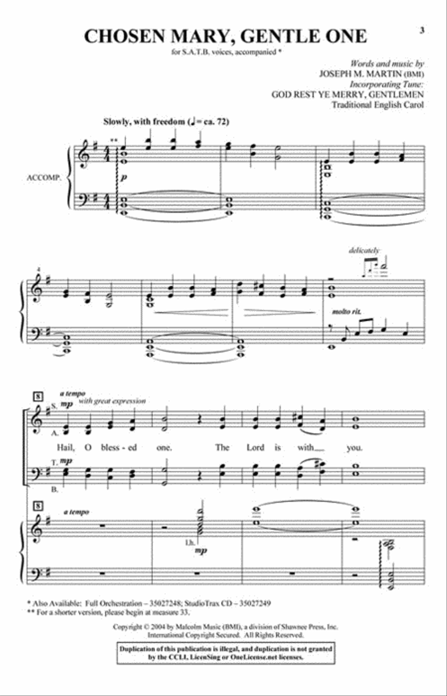Chosen Mary, Gentle One (from The Voices Of Christmas) Choir scores gallery preview page 2