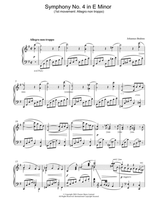 Book cover for Symphony No. 4 in E Minor (1st movement: Allegro non troppo)