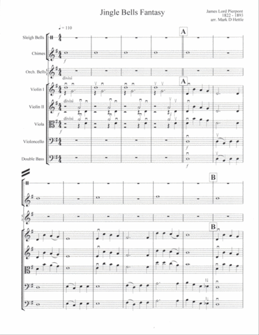 Jingle Bells Fantasy String Orchestra scores gallery preview page 2