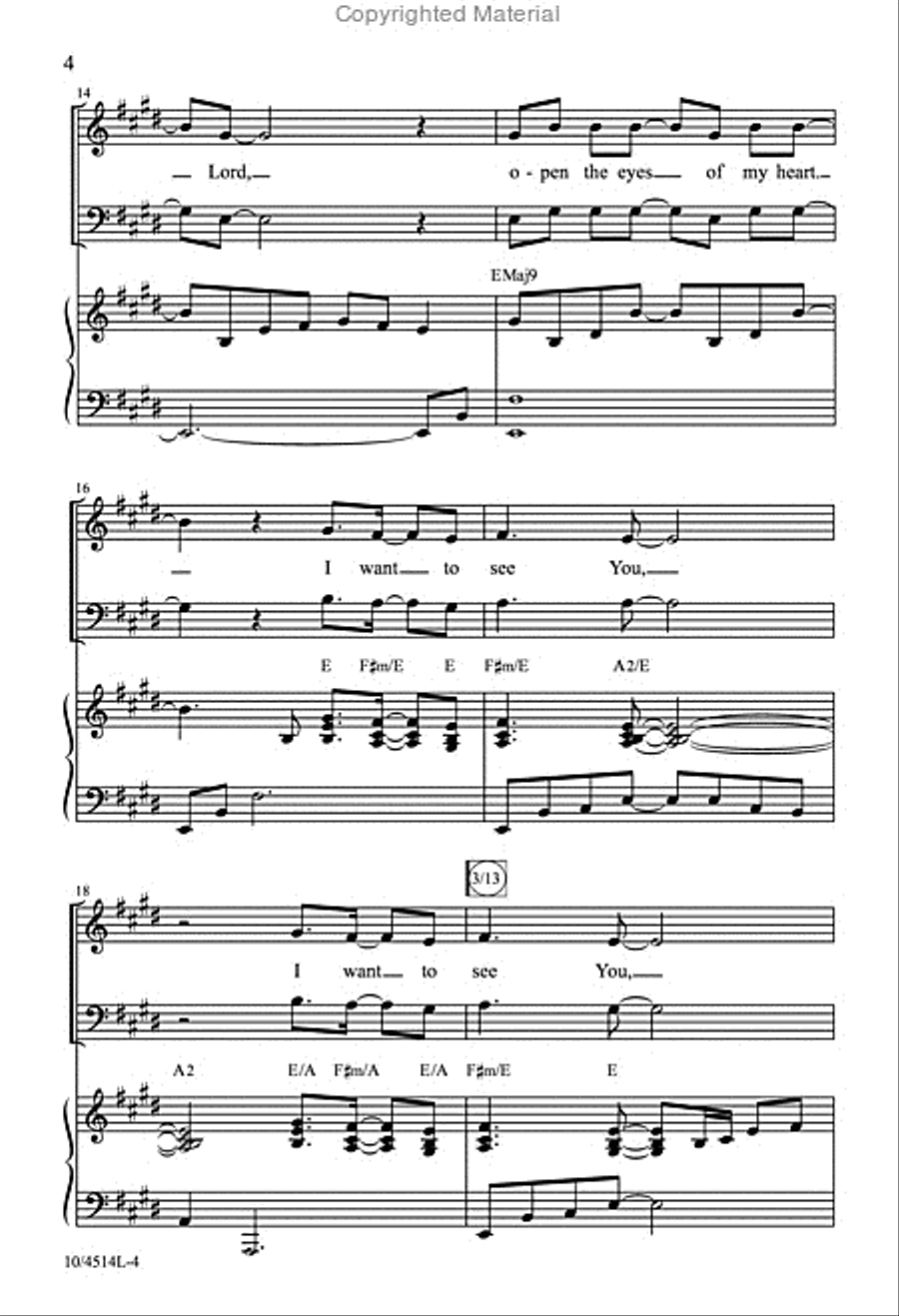 Open the Eyes of My Heart with Be Thou My Vision 2-Part scores gallery preview page 4
