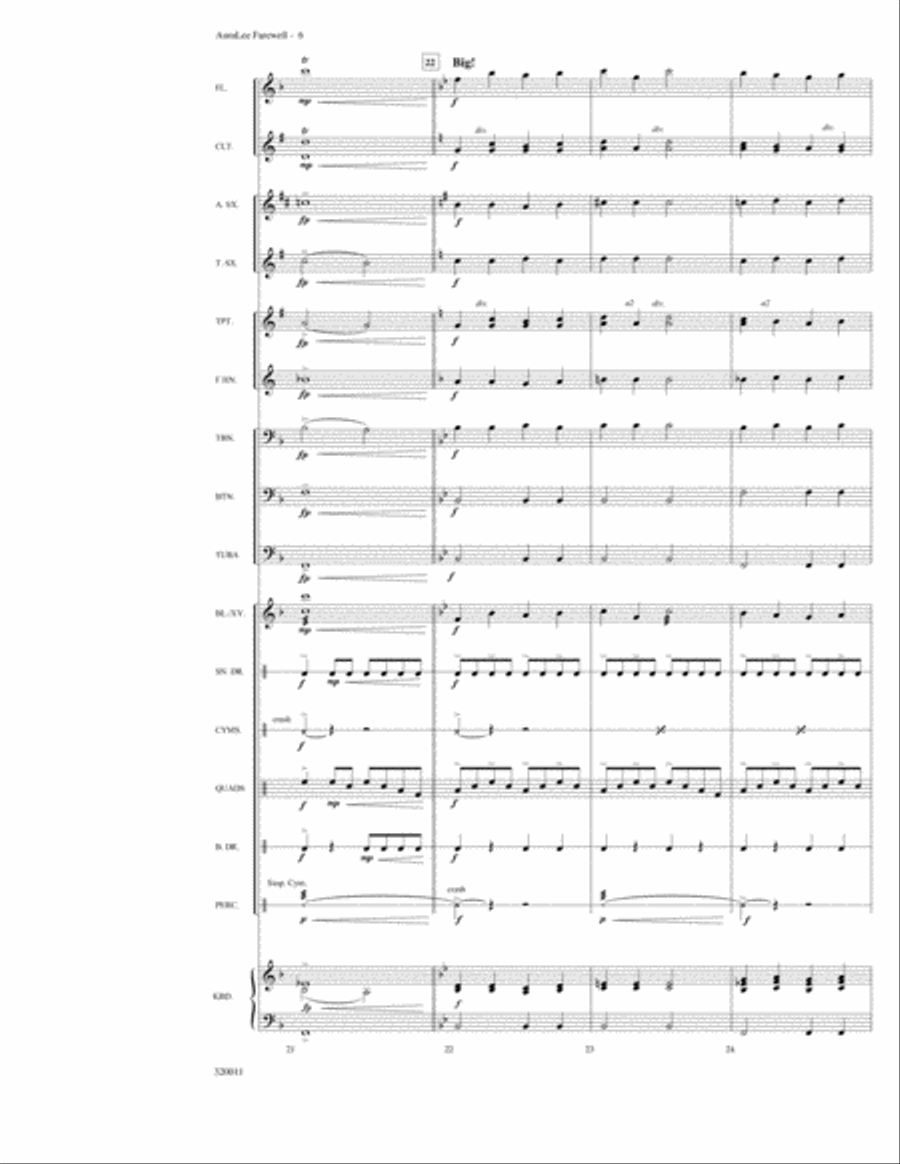 Aura Lee Farewell Aura Lee Farewell Marching Band scores gallery preview page 6