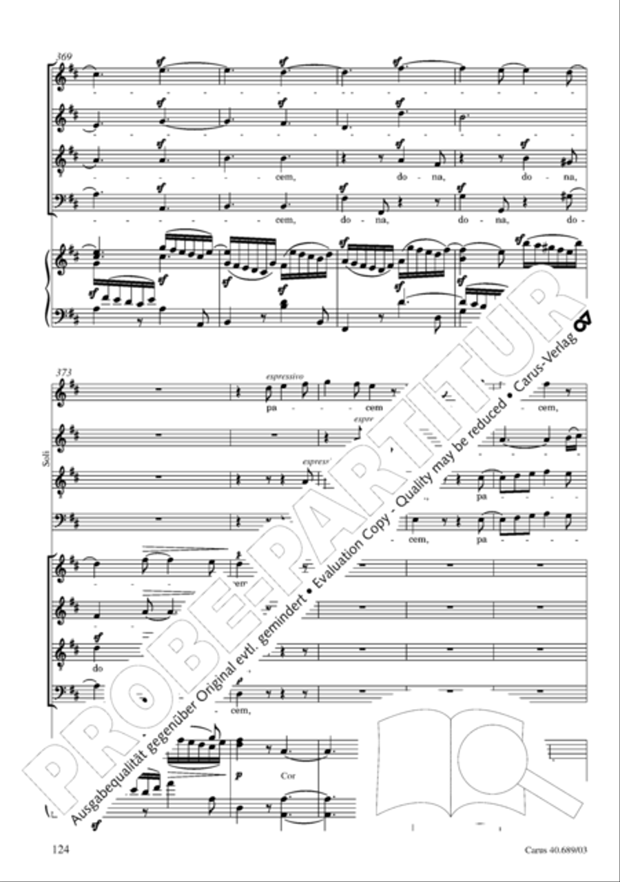 Missa solemnis Missa solemnis 4-Part scores gallery preview page 125