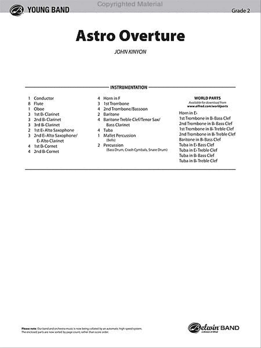 Astro Overture Astro Overture Concert Band scores gallery preview page 2