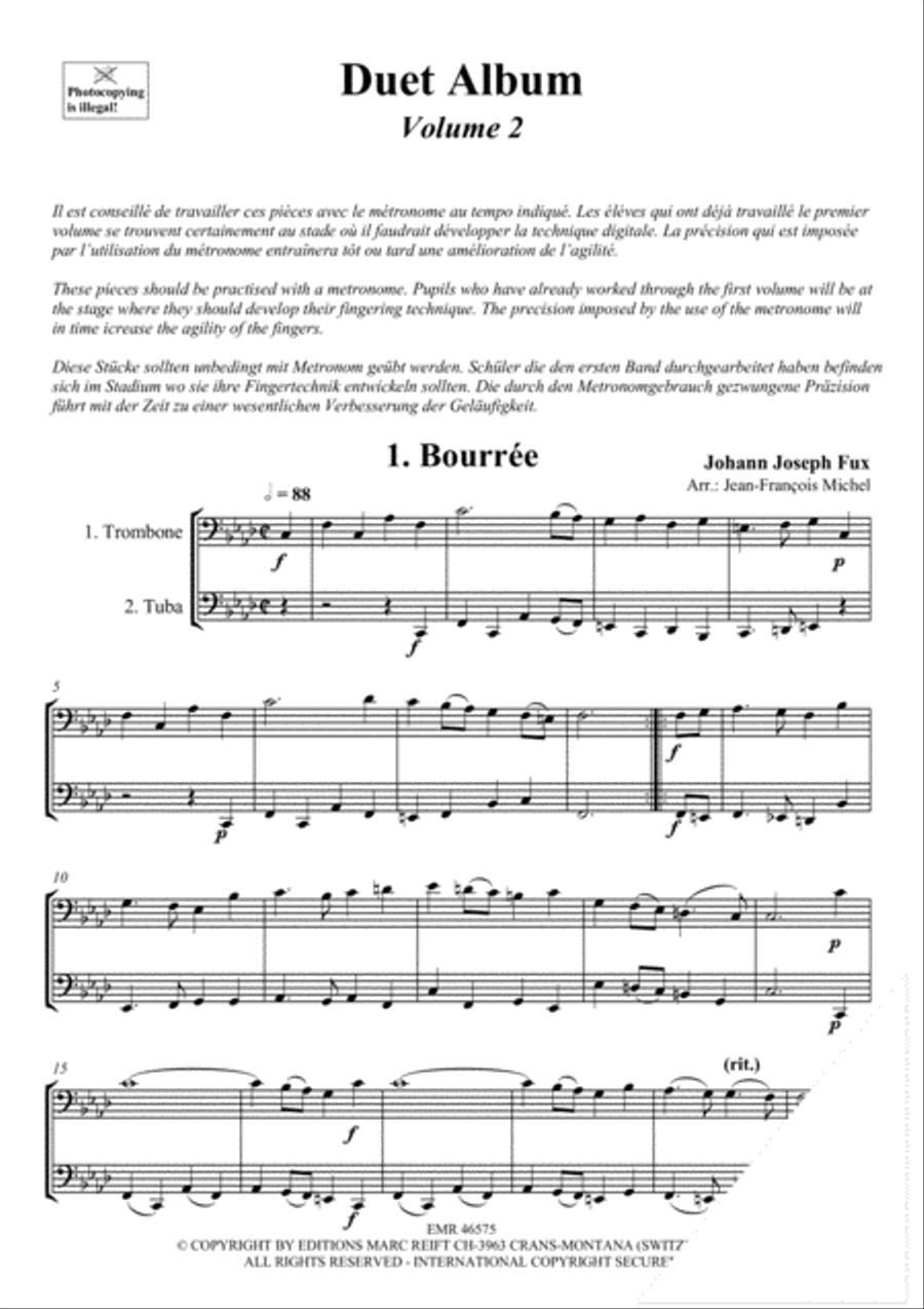 Duet Album Vol. 2 Trombone scores gallery preview page 3
