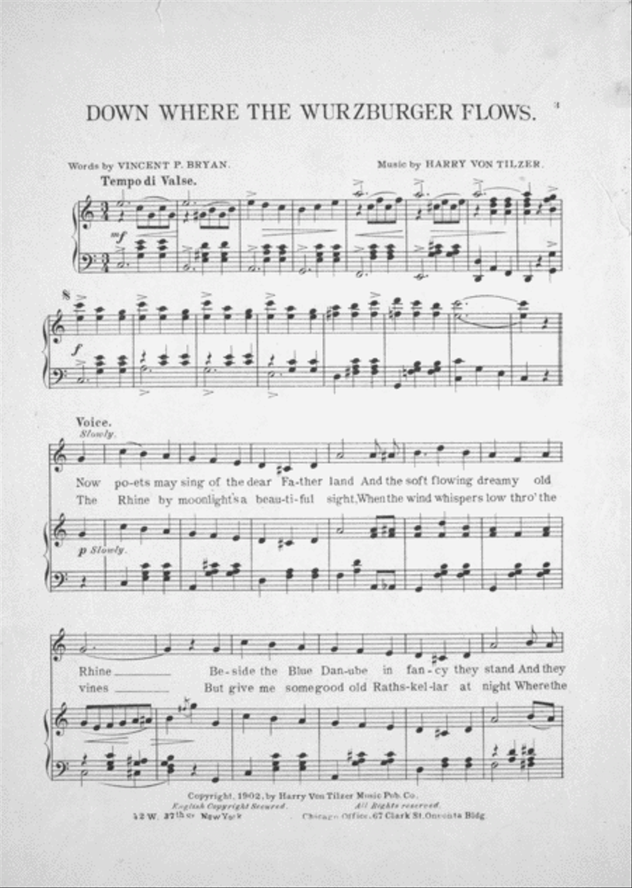 Down Where the Wurzburger Flows Voice scores gallery preview page 3