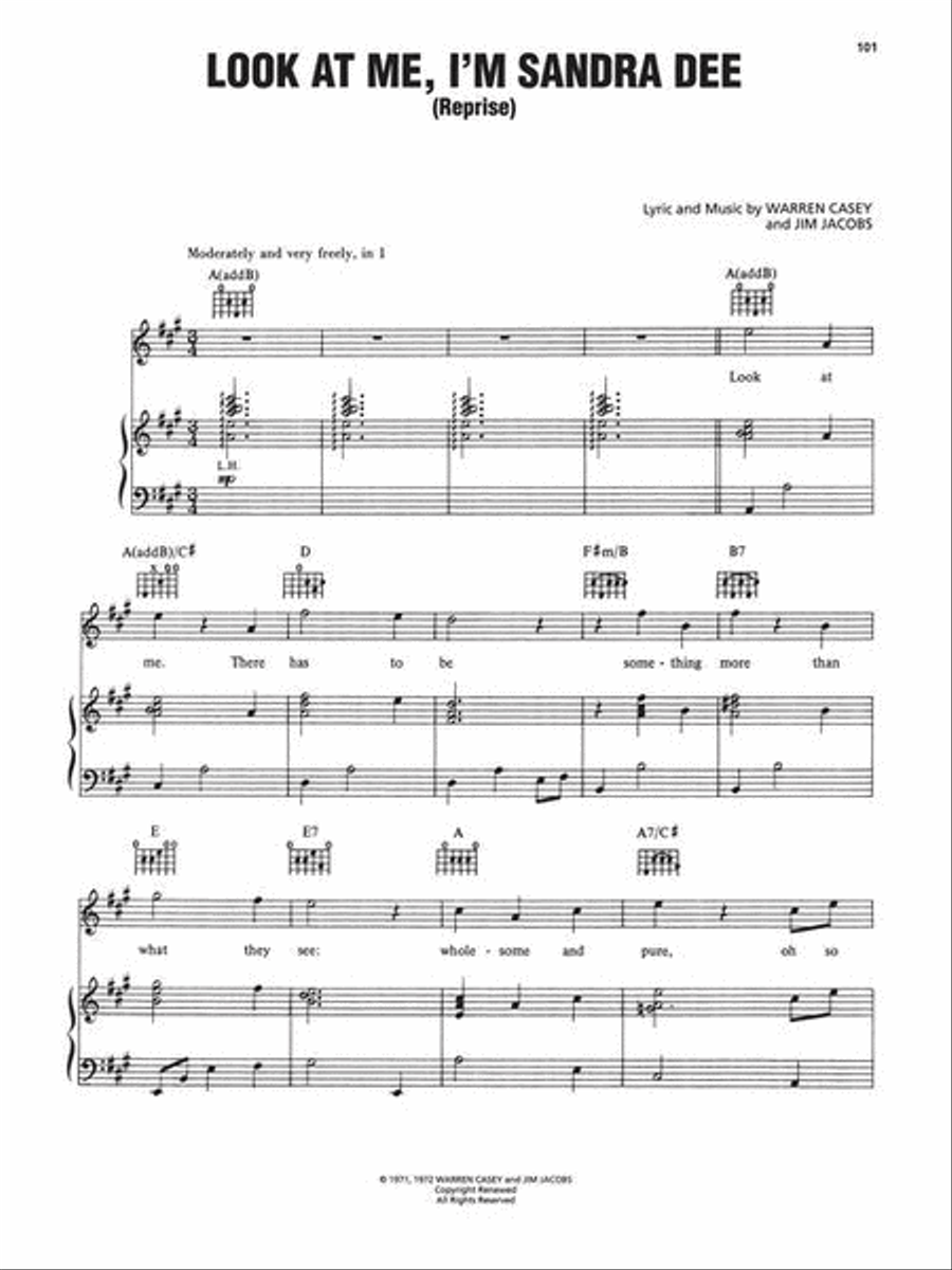 Grease Is Still the Word Piano, Vocal, Guitar scores gallery preview page 7