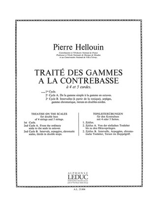 Book cover for Traite Des Gammes A La Contrebasse, Cycle 1 (double Bass Solo)