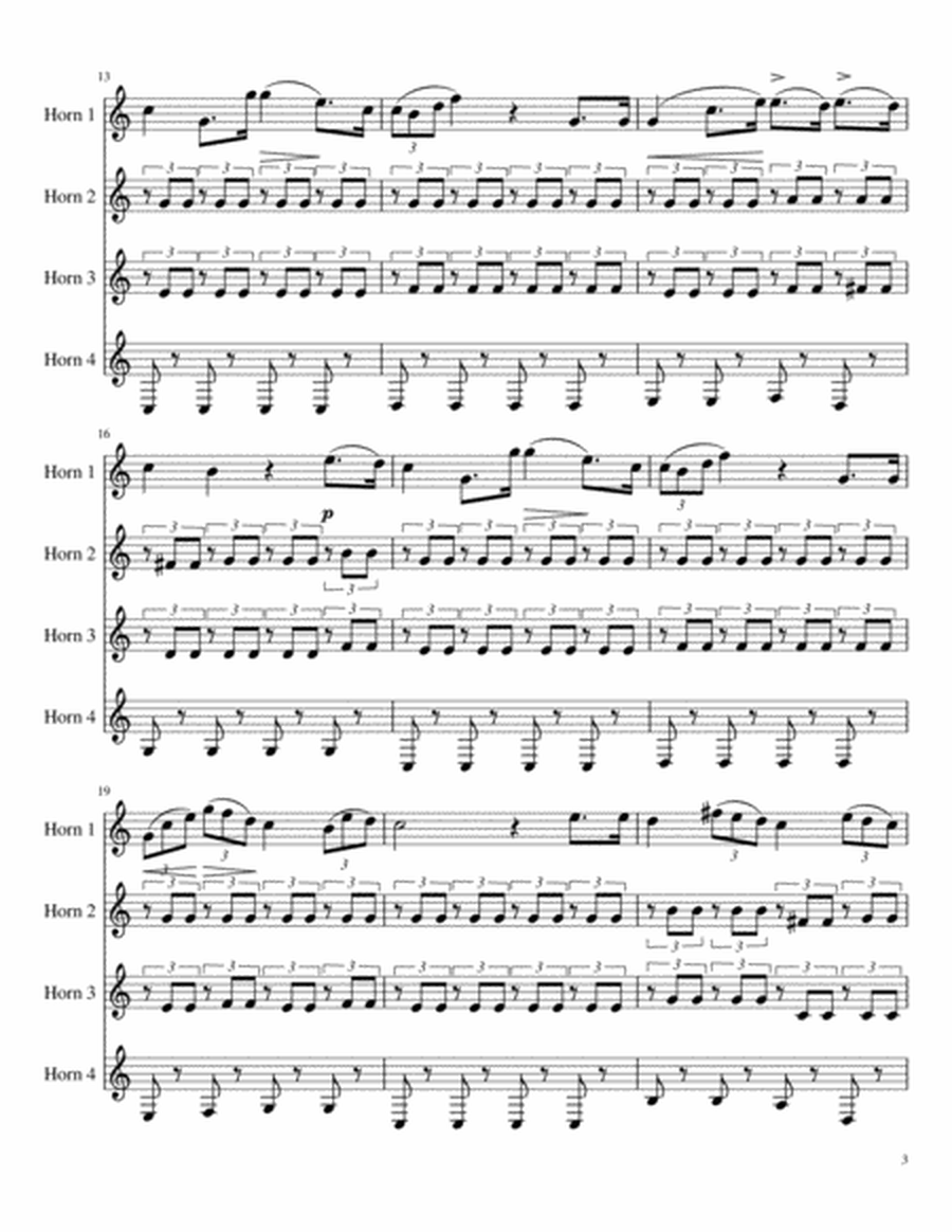 Giuseppe Verdi (1813-1901) - Va, Pensiero (Chorus of the Hebrew Slaves) from Nabucco for Horn Quarte image number null