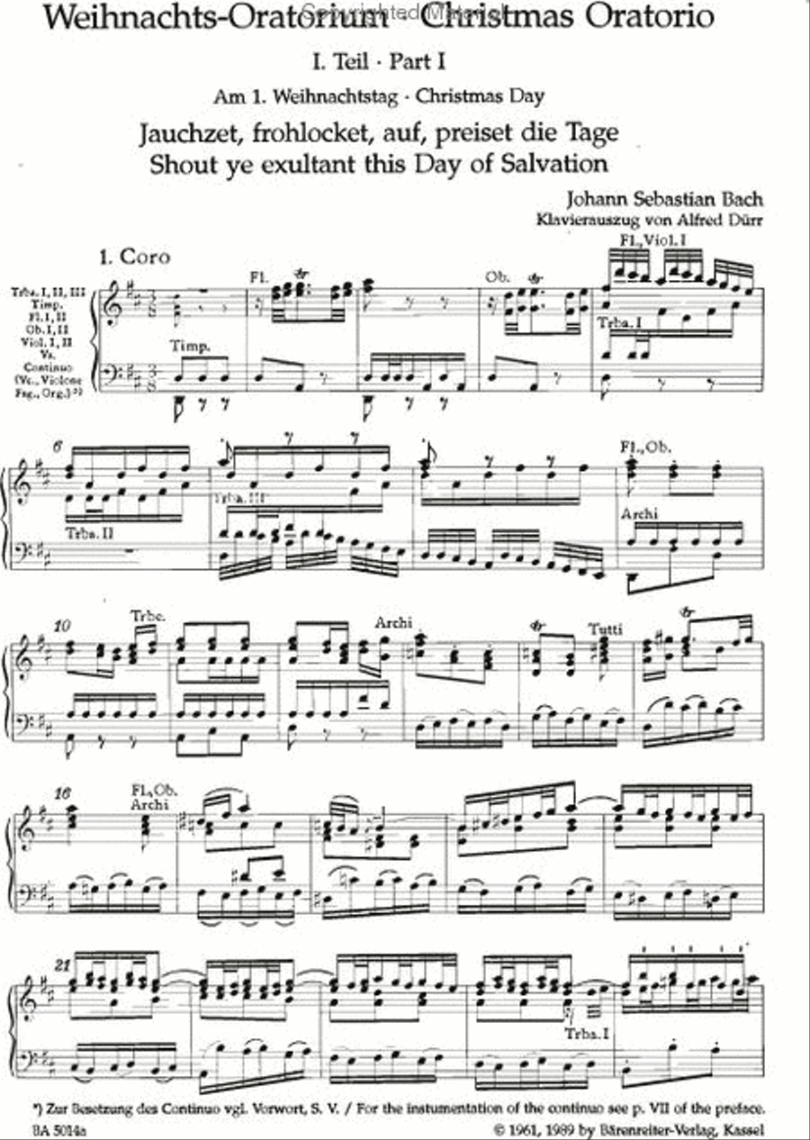 Christmas Oratorio, BWV 248 Bassoon scores gallery preview page 2