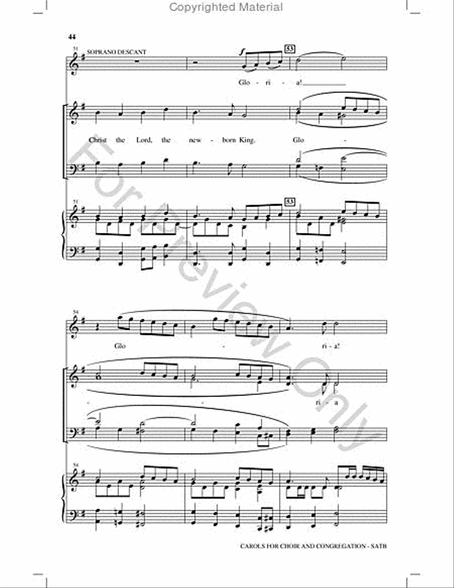 Carols for Choir and Congregation Choir scores gallery preview page 43