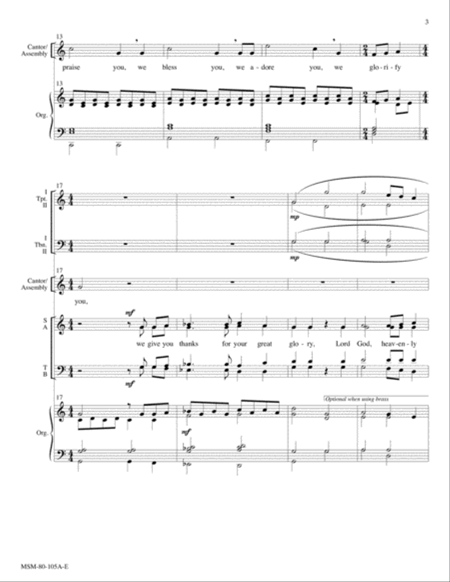 Festal Gloria (Downloadable Full Score)