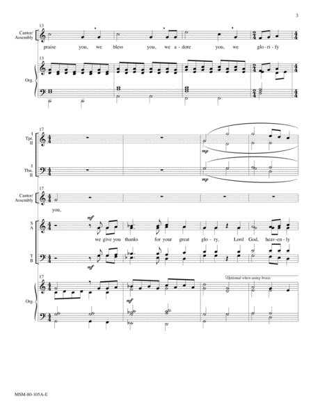 Festal Gloria (Downloadable Full Score)