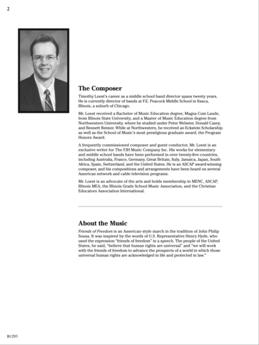 Friends of Freedom (Concert March): Score Concert Band scores gallery preview page 2