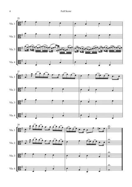 Canon - Johann Pachelbel (Wedding/Reduced Version) for Viola Quartet image number null