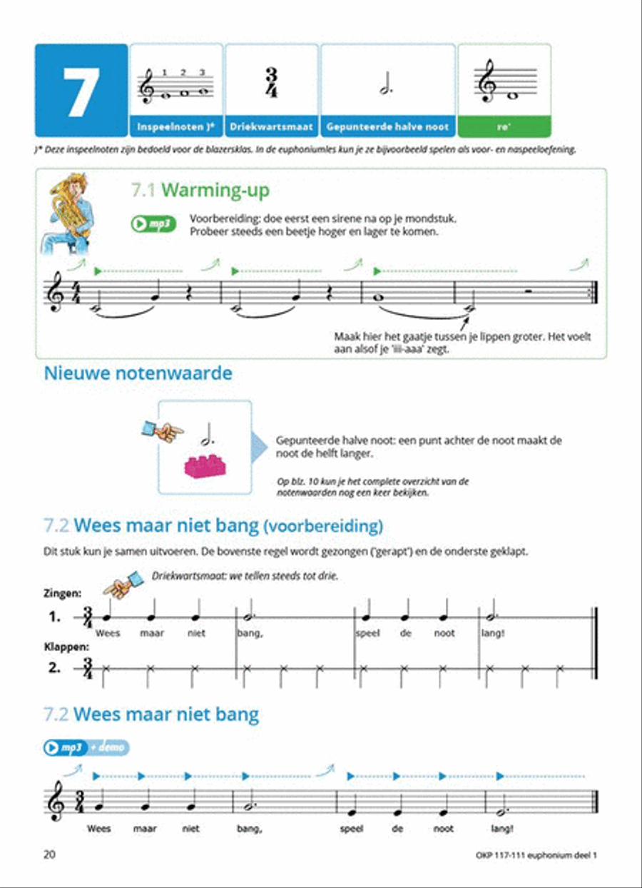 Samen Leren Samenspelen Vlaams Deel 1 Euphonium scores gallery preview page 7