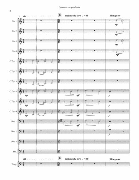 cor prudentis for Large Brass Ensemble & Timpani