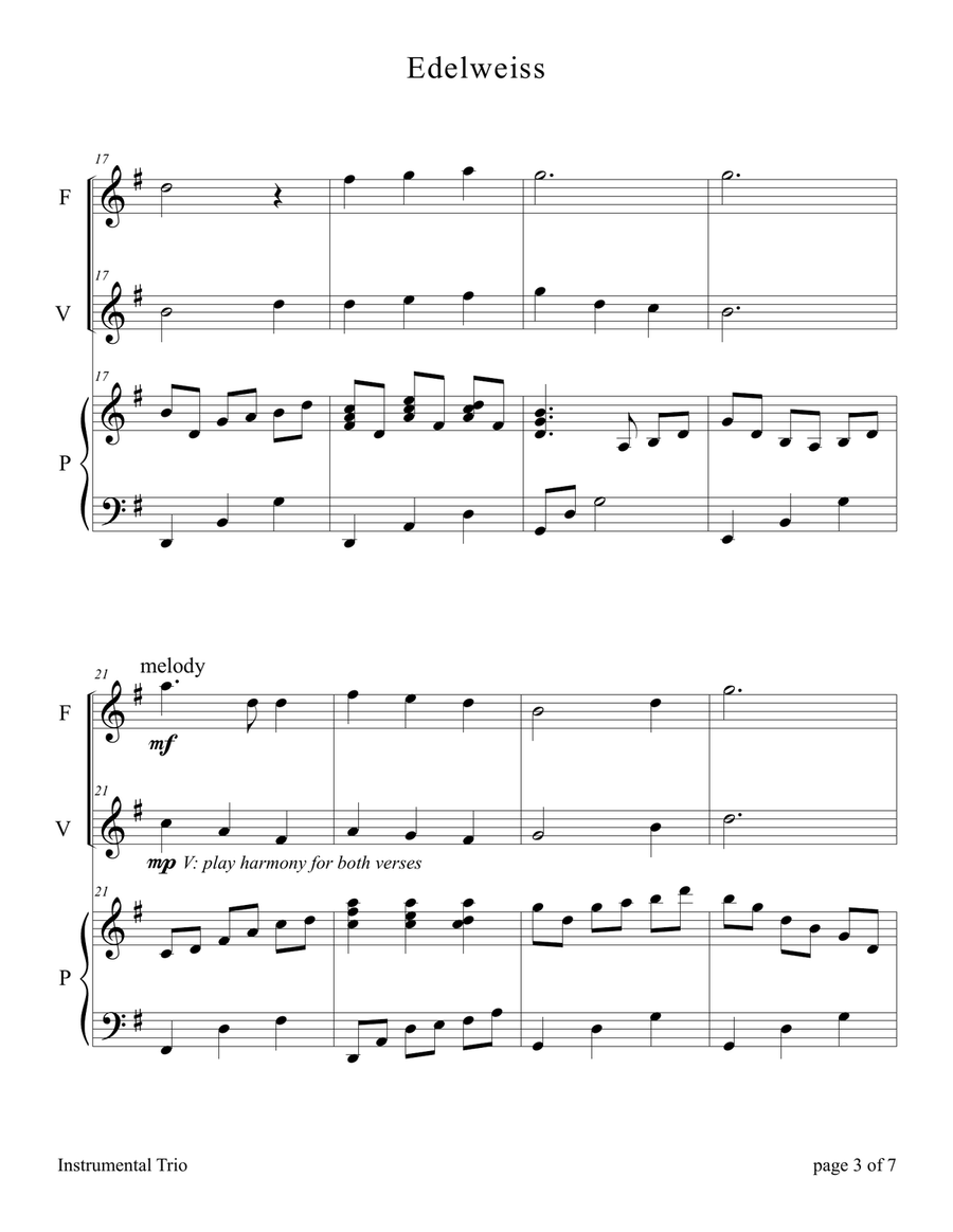Edelweiss Flute scores gallery preview page 5