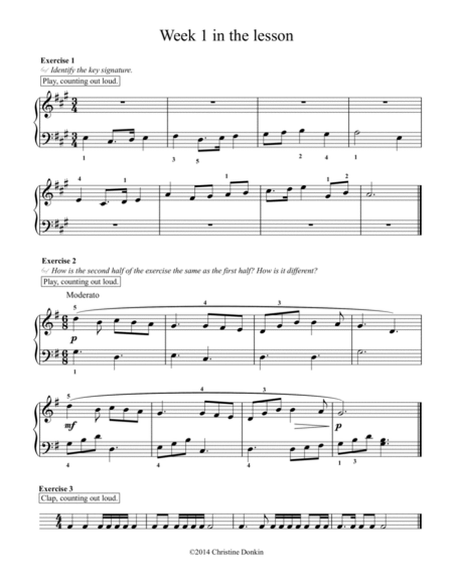 Daily Reading Level 6 - music reading comprehension for piano students