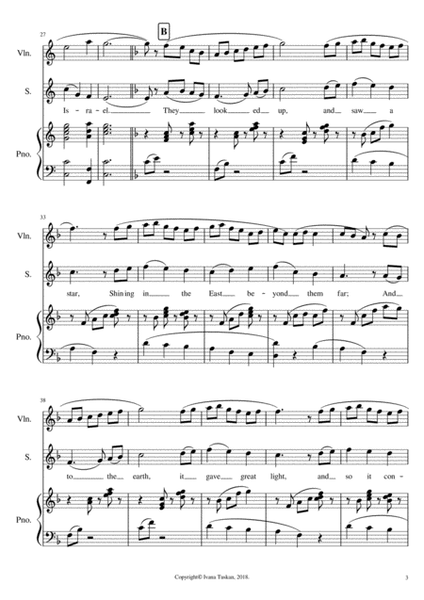The First Noel for soprano solo, piano accompaniment and violin. image number null