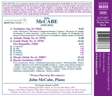 John McCabe: Piano Music image number null