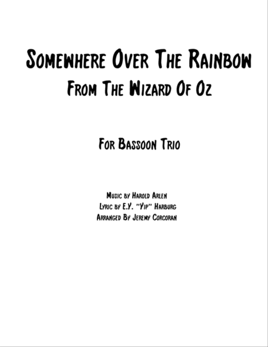 Over The Rainbow (from The Wizard Of Oz) Woodwind Trio scores gallery preview page 1