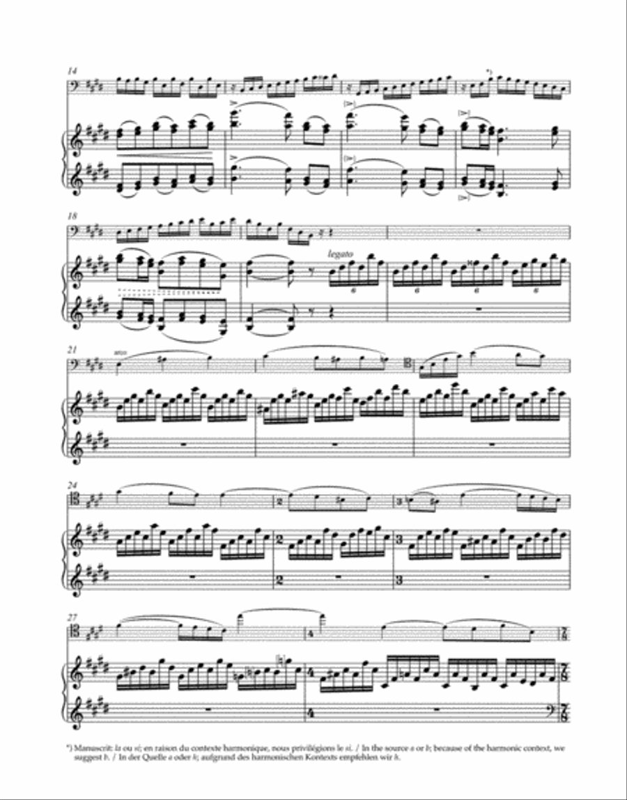 Sonata for Violoncello and Piano in D major, incomplete Piano Accompaniment scores gallery preview page 3