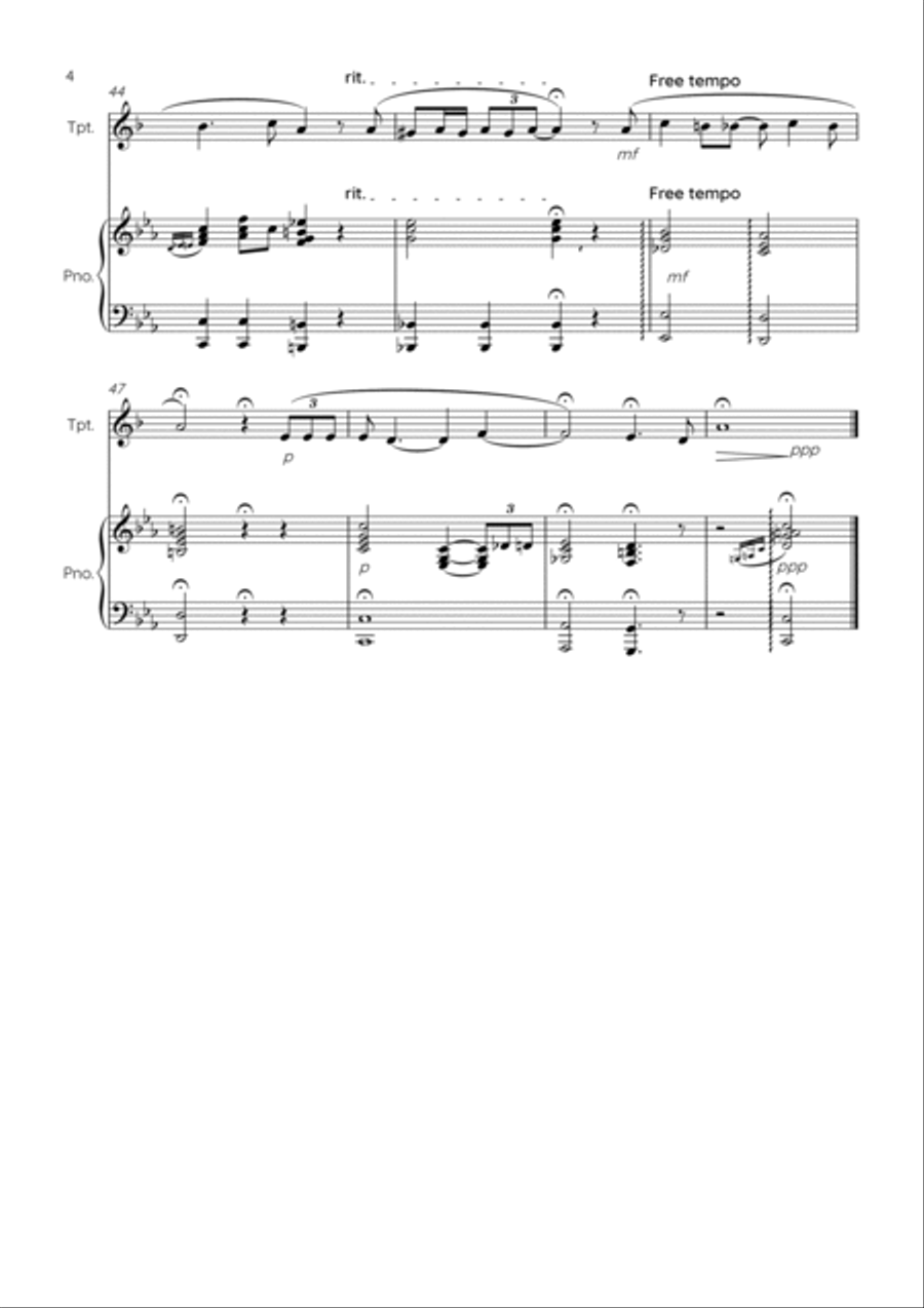 Strange Fruit Trumpet Solo scores gallery preview page 6