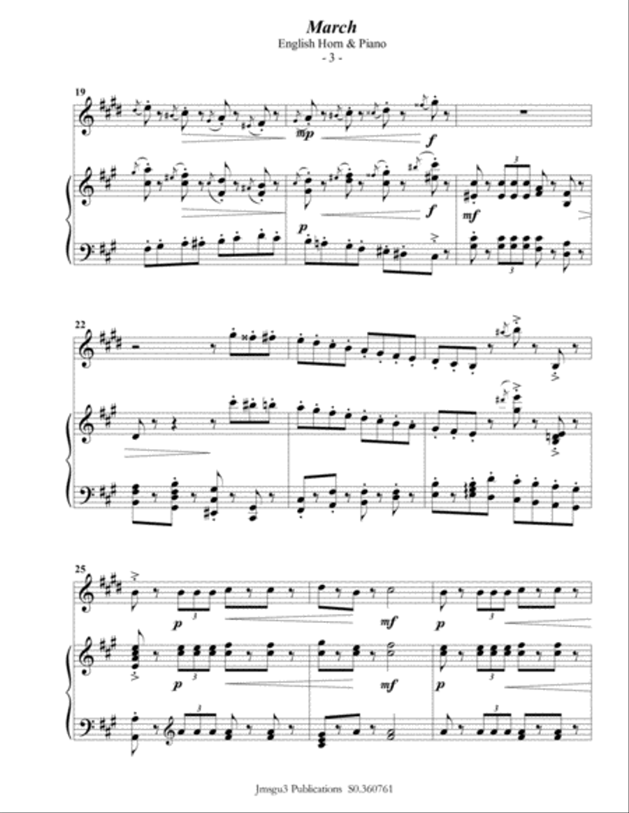 Tchaikovsky: March from Nutcracker Suite for English Horn & Piano English Horn scores gallery preview page 4