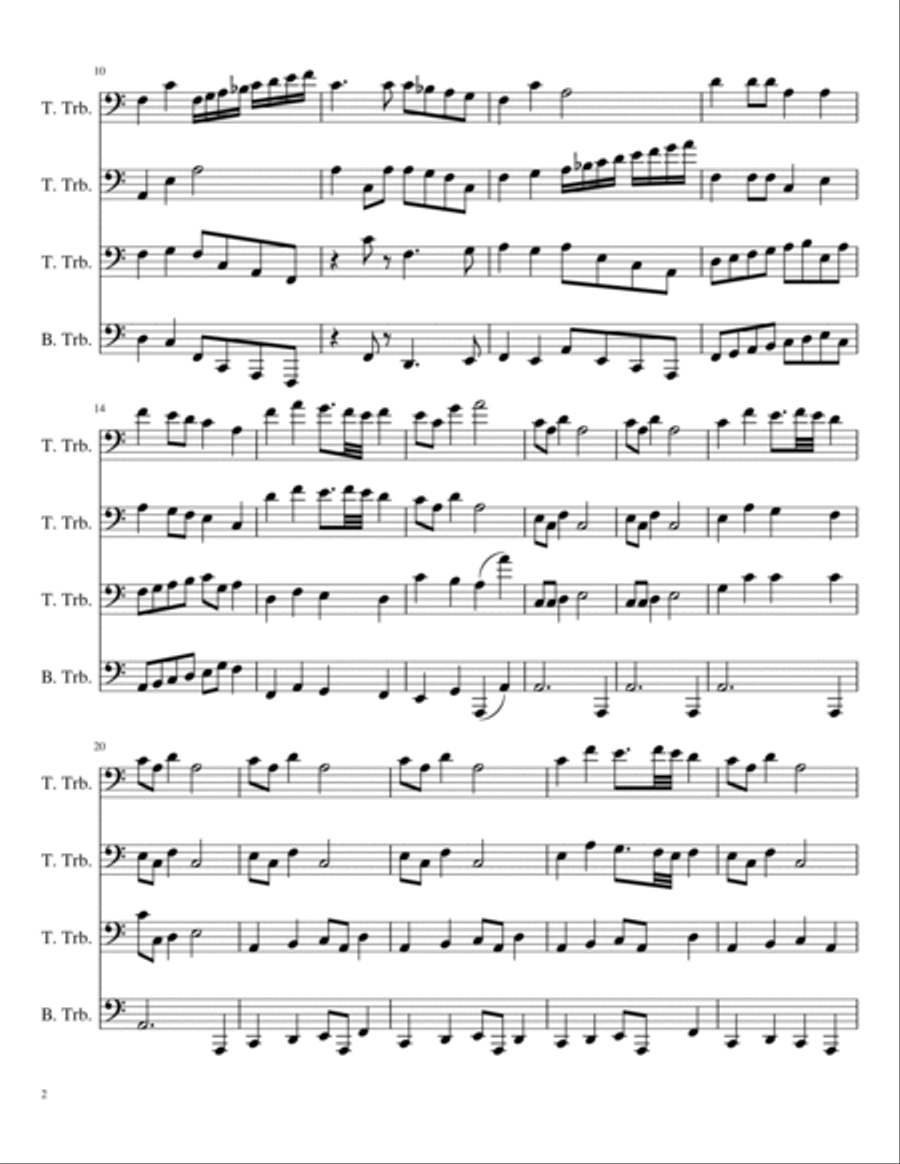 Song of the Volga Boatmen Brass Ensemble scores gallery preview page 2