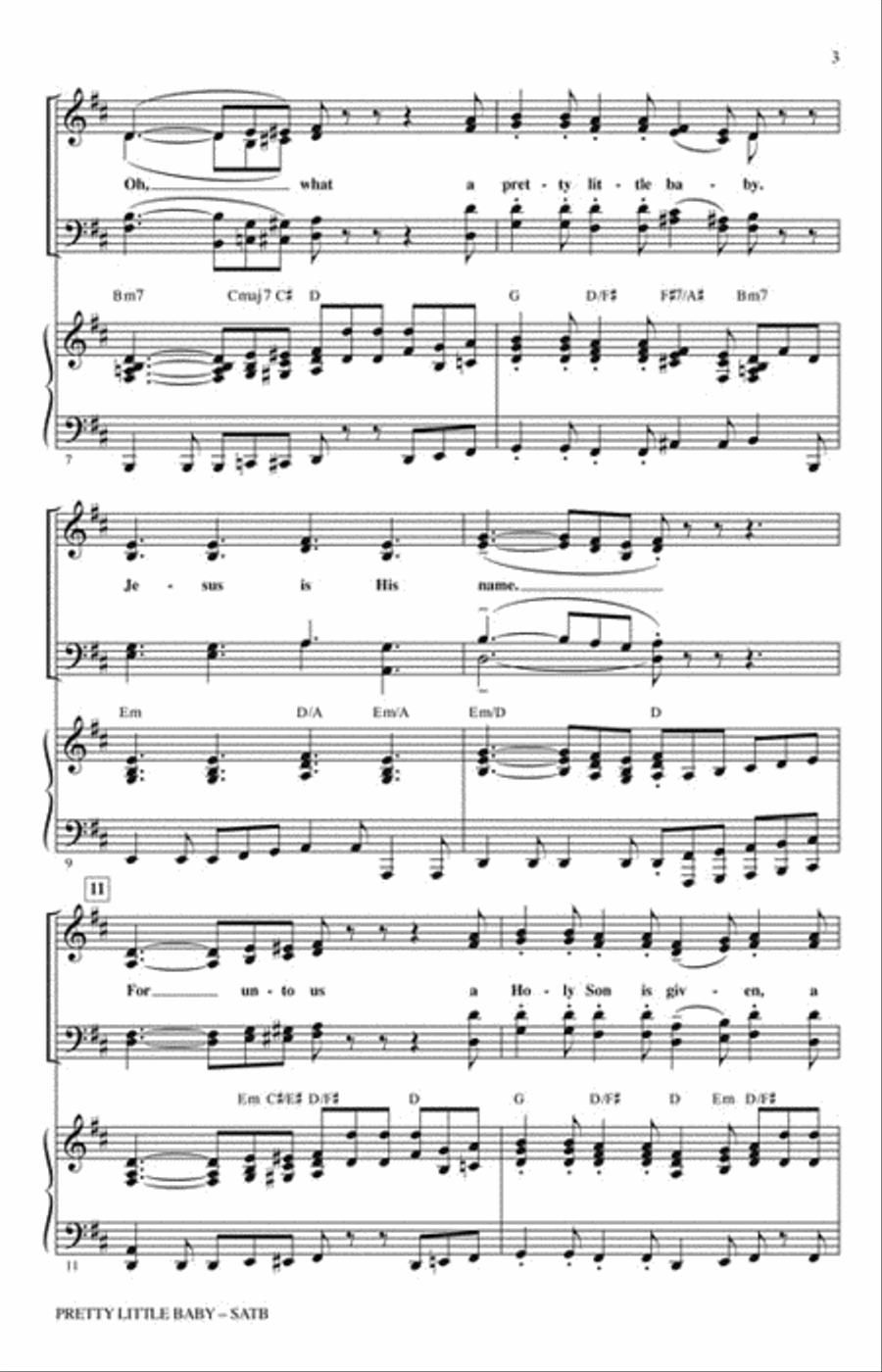 Pretty Little Baby Choir scores gallery preview page 3