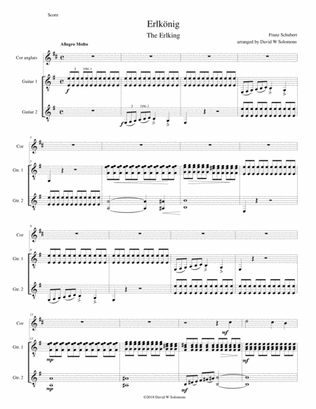 Erlkönig (The Erlking) for cor anglais and 2 guitars