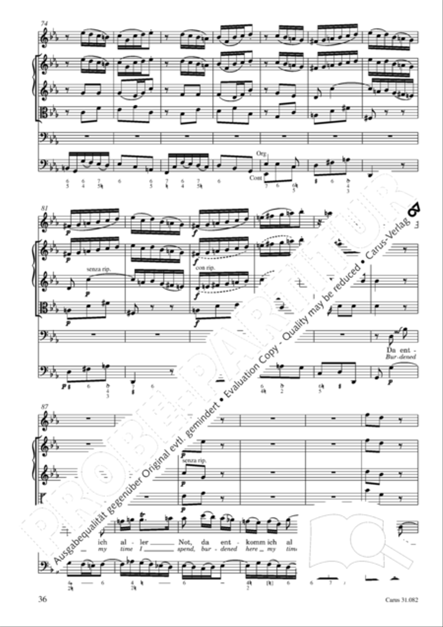 I have enough (Ich habe genung) Mezzo-Soprano Voice scores gallery preview page 37