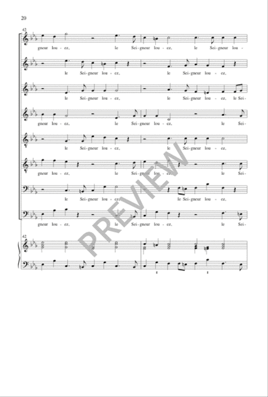Pseaume 33 Pseaume 33 SSAATTBB scores gallery preview page 21