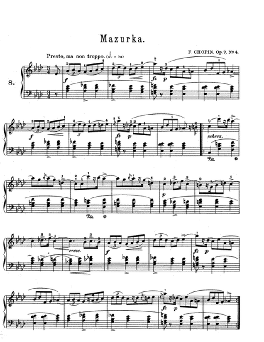 Chopin- Mazurka Op.7 No.4( Complete Version) image number null