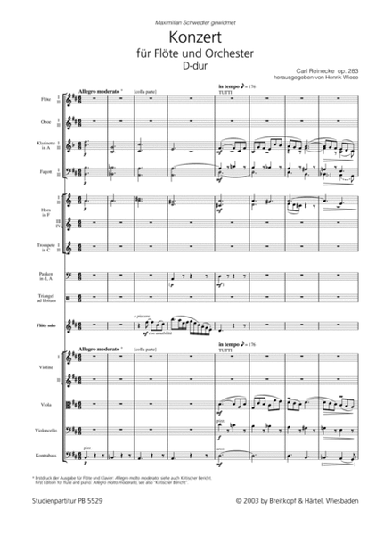 Flute Concerto in D major Op. 283