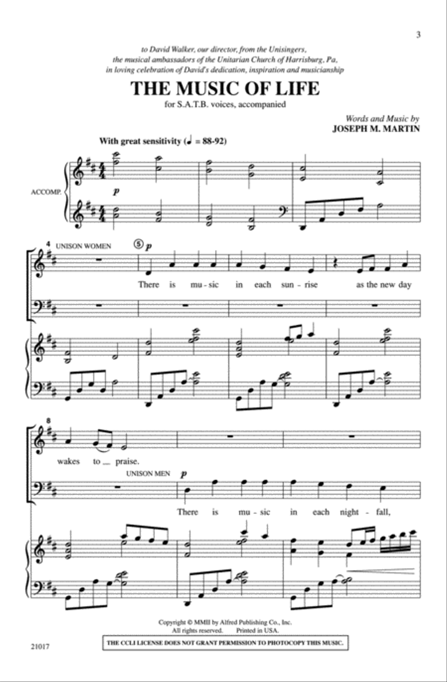 The Music of Life 4-Part scores gallery preview page 2