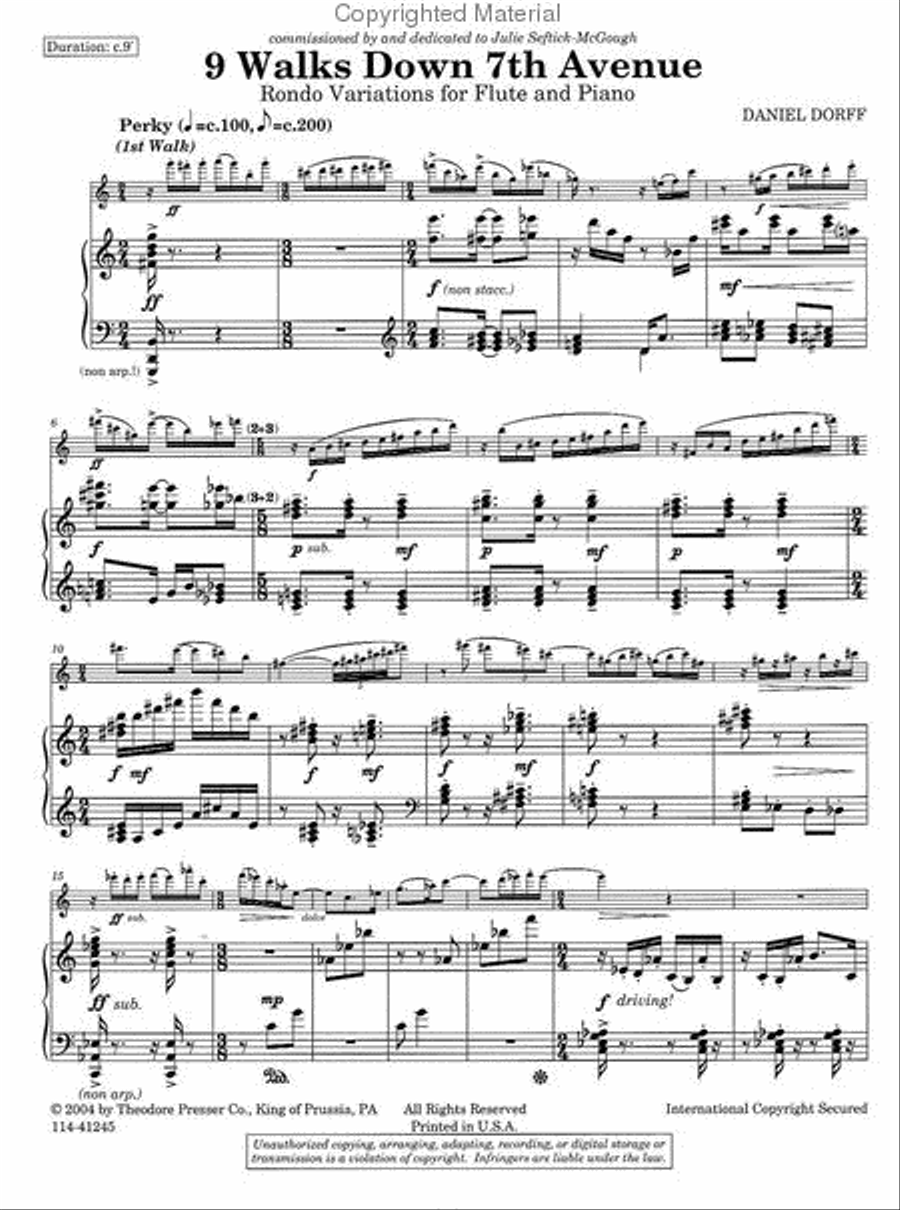 9 Walks Down 7th Avenue Chamber Music scores gallery preview page 2