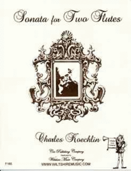 Sonata for Two Flutes by Charles Koechlin Flute Duet - Sheet Music