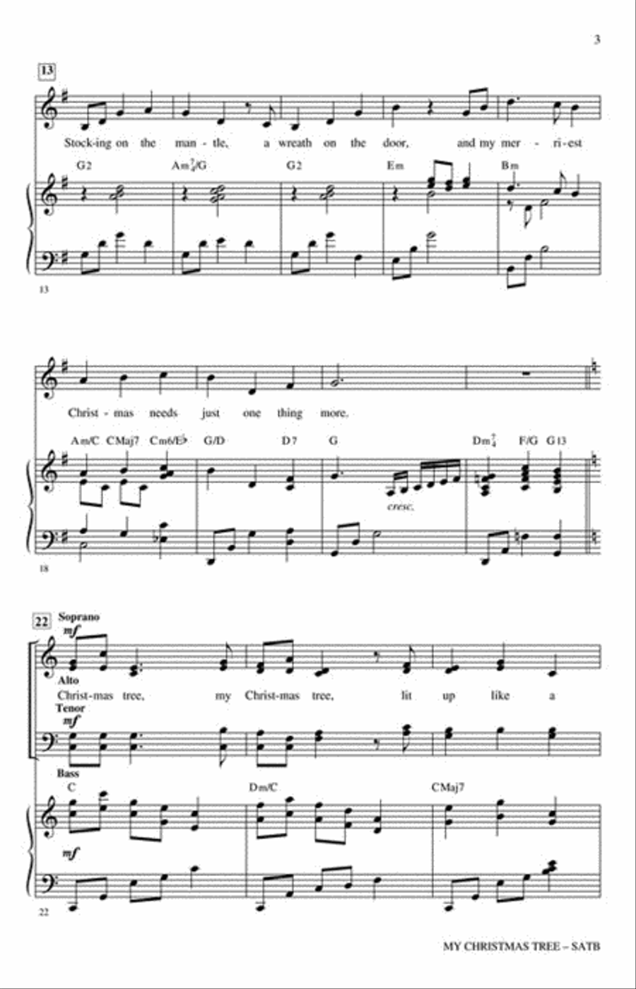 My Christmas Tree 4-Part scores gallery preview page 3