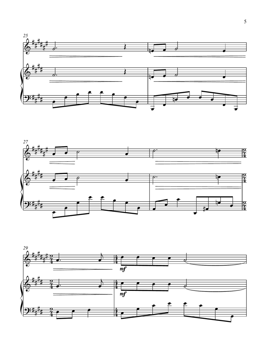 Walking In The Air Walking In The Air Bass Clarinet scores gallery preview page 5