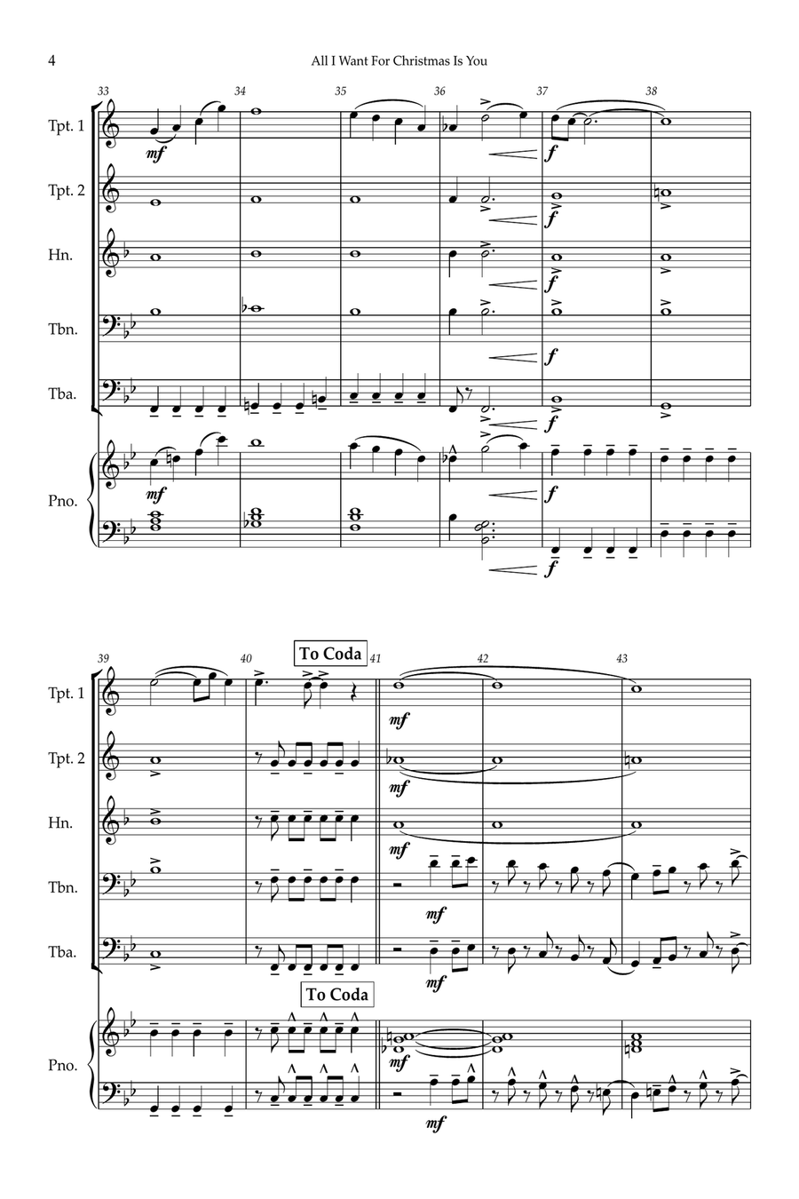 All I Want For Christmas Is You Small Ensemble scores gallery preview page 4