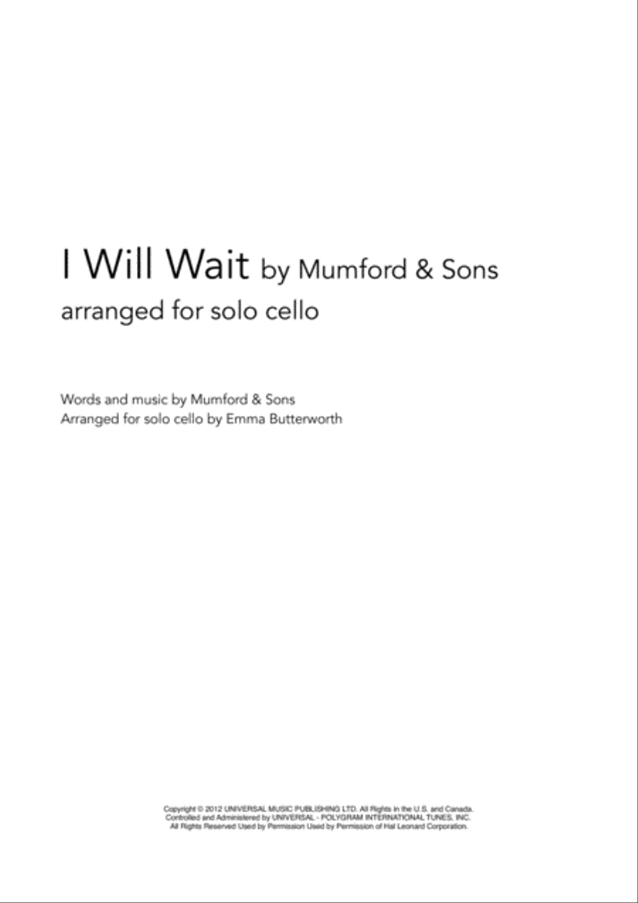 I Will Wait image number null