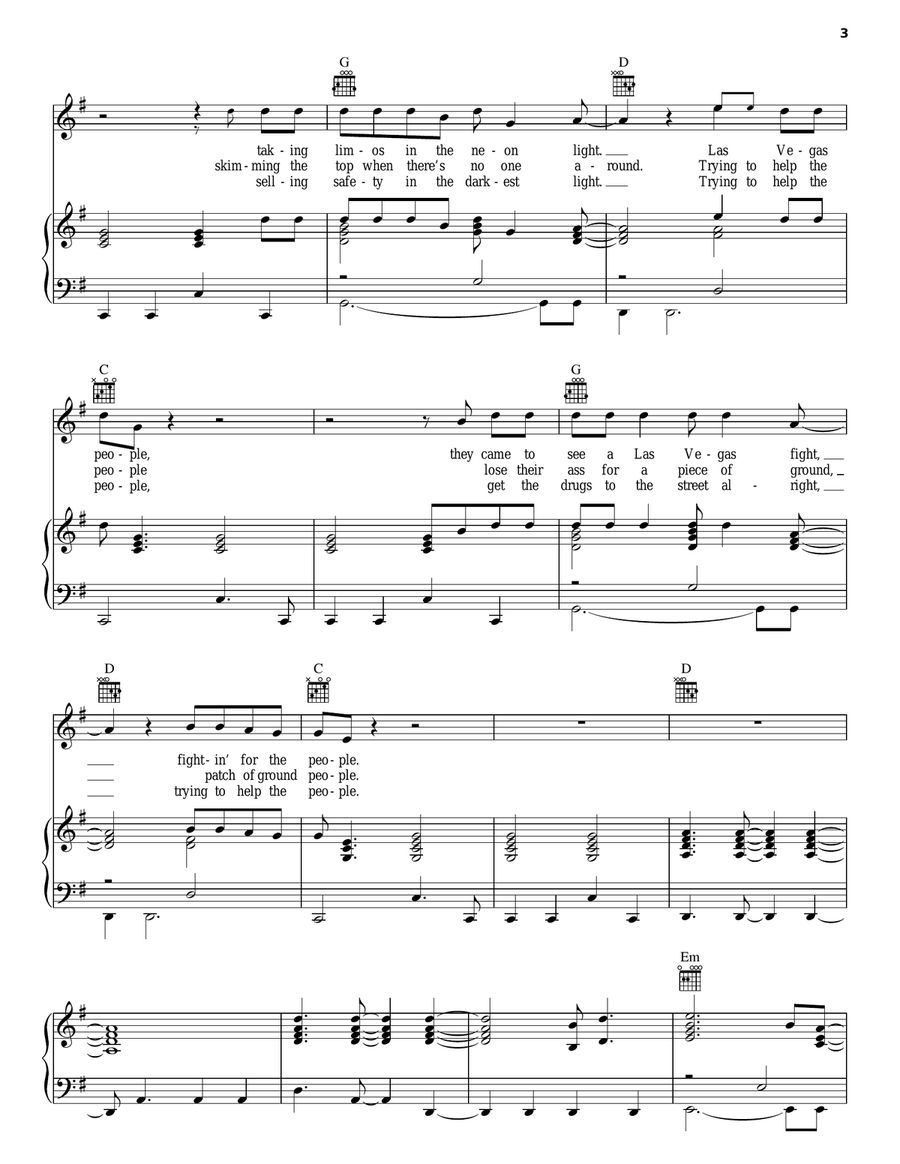 Ordinary People Ordinary People Piano, Vocal, Guitar scores gallery preview page 3