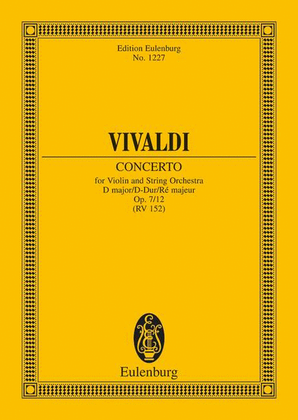 Book cover for Violin Concerto in D Major, Op. 7, No. 12