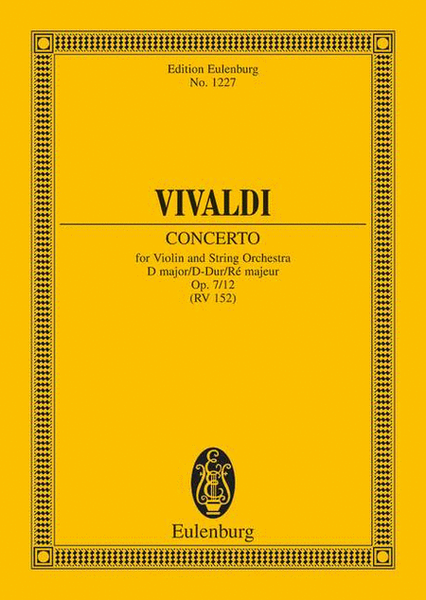 Violin Concerto in D Major, Op. 7, No. 12