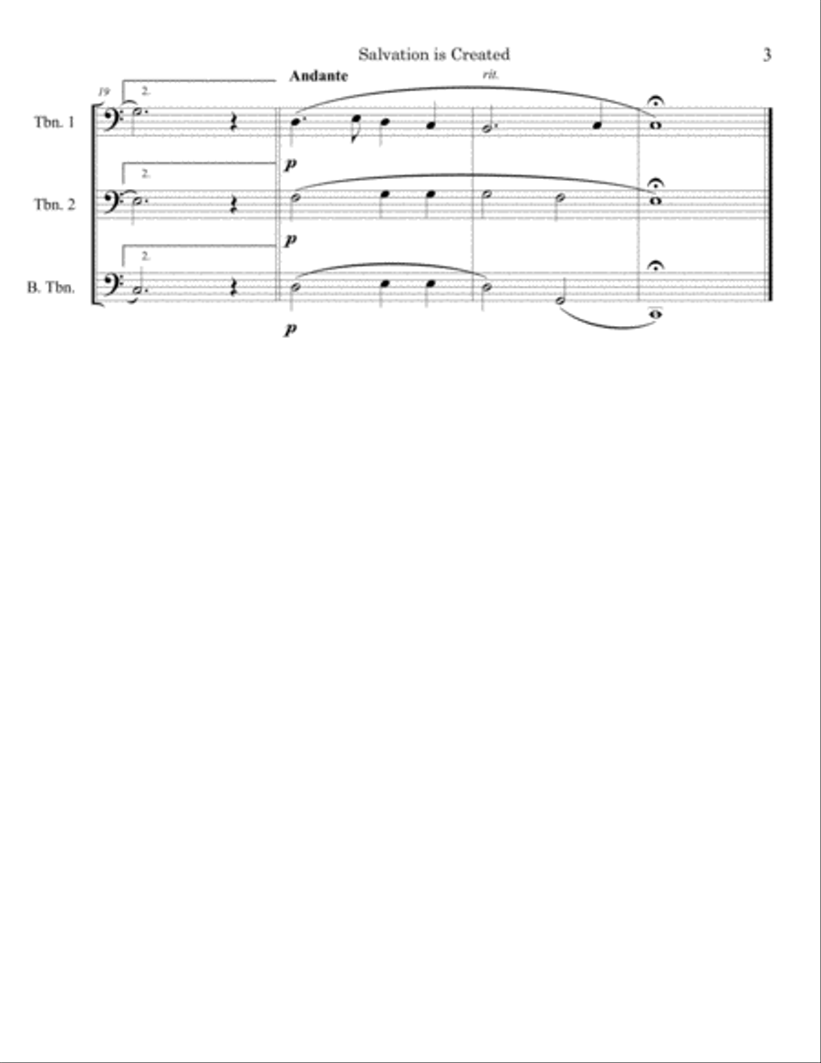 Salvation Is Created - Trombone Trio Trombone Trio scores gallery preview page 3